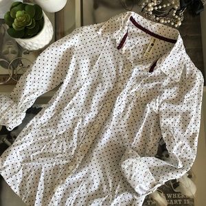 Polka Dot Button Down Blouse
